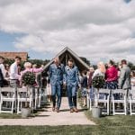 Walk down the aisle outside