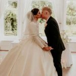 The Spa Hotel bride groom first kiss ceremony spa hotel tunbridge wells 5