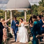 The Spa Hotel confetti throw outdoor ceremony temple tunbridge wells 2