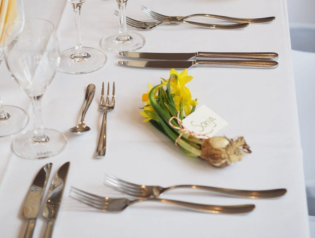 Wedding favours table