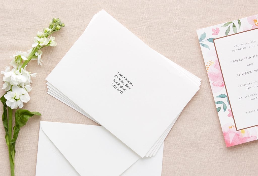 wedding invitation envelope