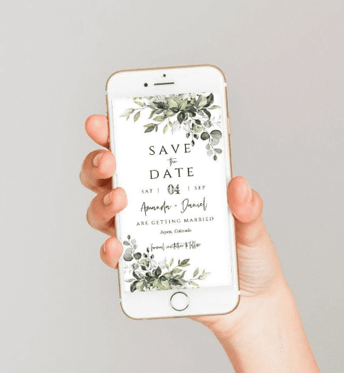 6 virtual save the date Etsy