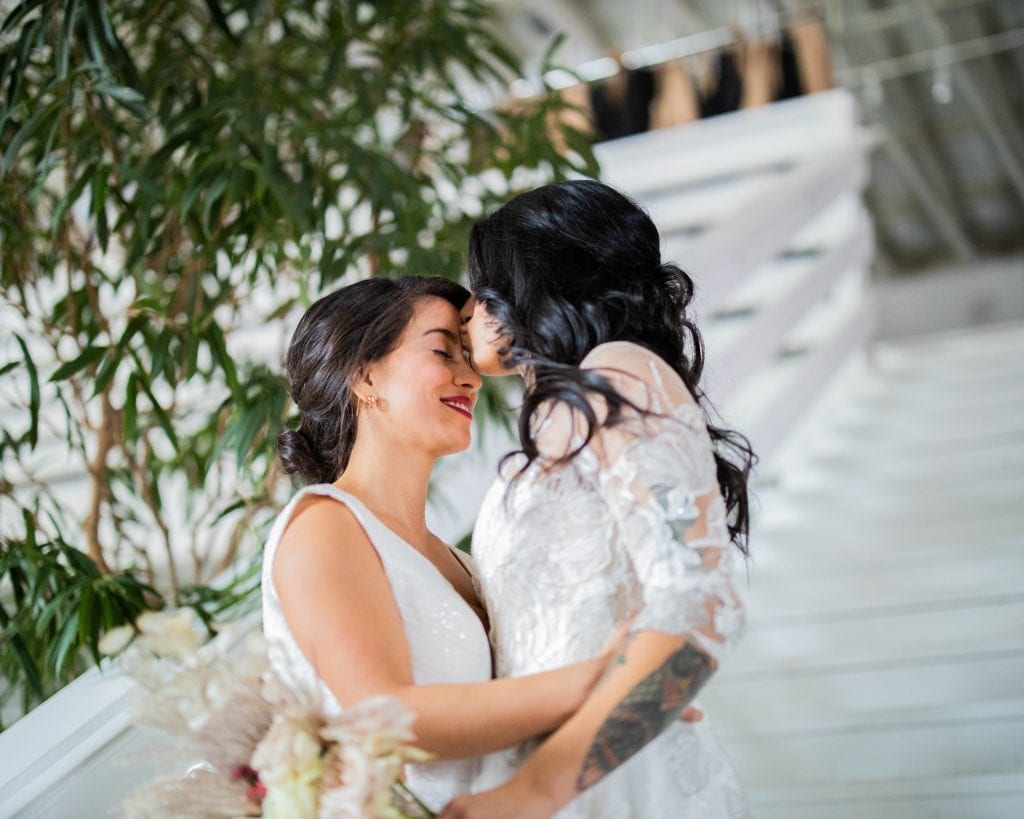same-sex wedding couple