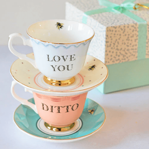 5. Love you cups and saucers, Yvonne Ellen