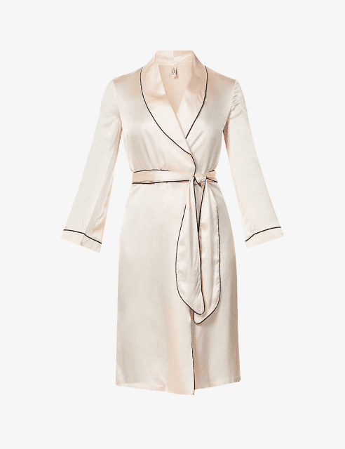 Silk dressing gown