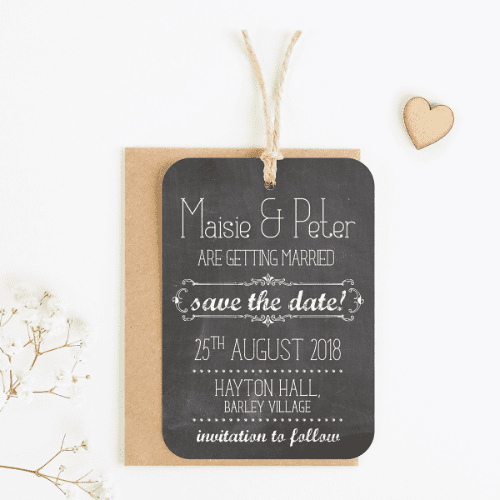 08. Chalkboard save the date