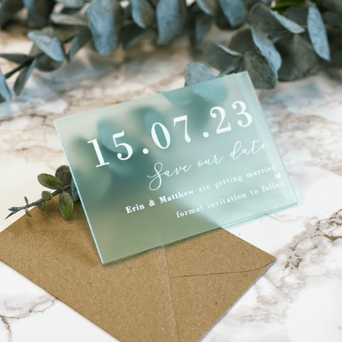16. Luxury acrylic save the date