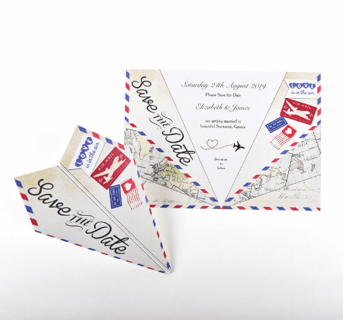 21. Vintage airmail save the date