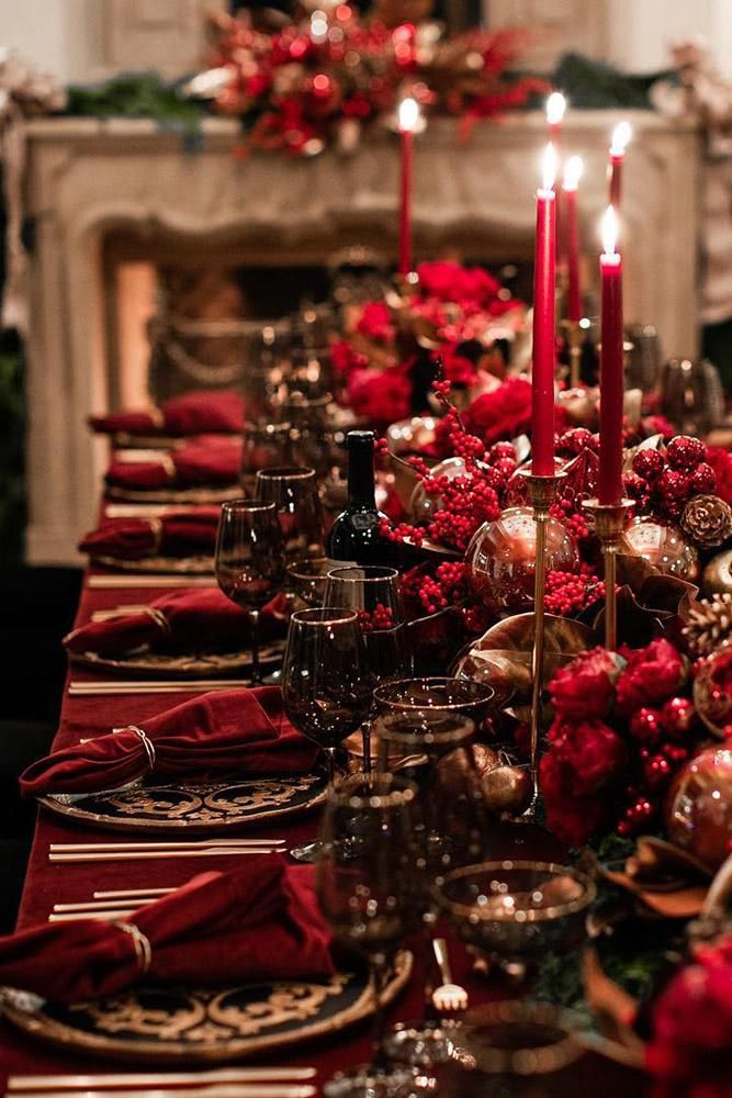 christmas wedding centerpiece