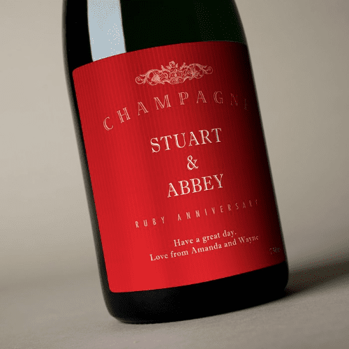 1. Personalised champagne