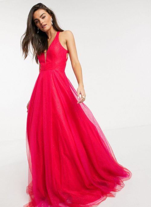 princess polly baby blue dress Maxi Dress Petite Red Dresses ASOS DESIGN Petite Summer Maxi Dress With  Full Skirt In Rust