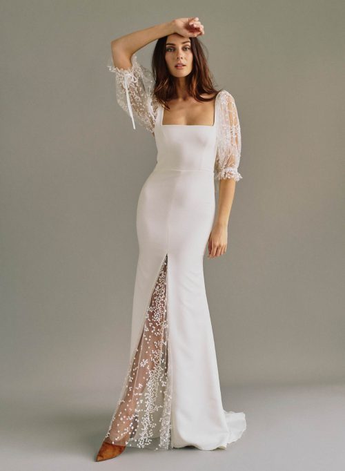 sachin and babi light blue dress Short White Lace Dress