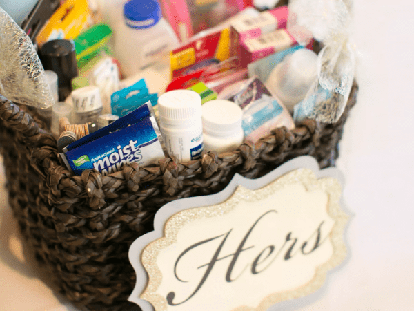 22 wedding tolietries basket credit J Anne Photography
