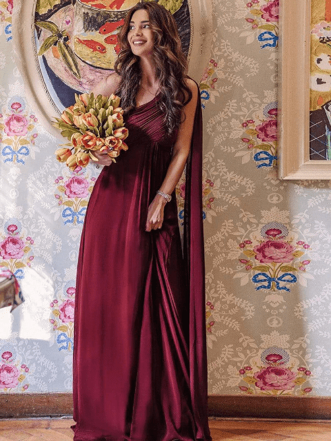 princess polly baby blue dress Bordeaux Midi Dress Merlot / L main image 0