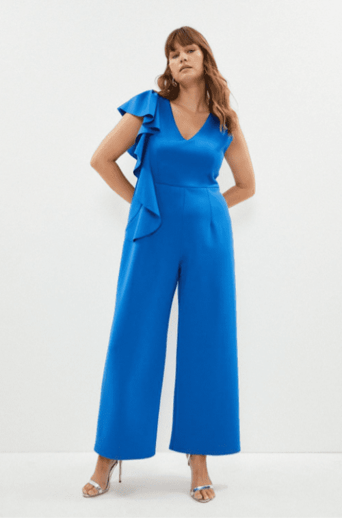17. Plus Size Mega Frill Scuba Wide Leg Jumpsuit