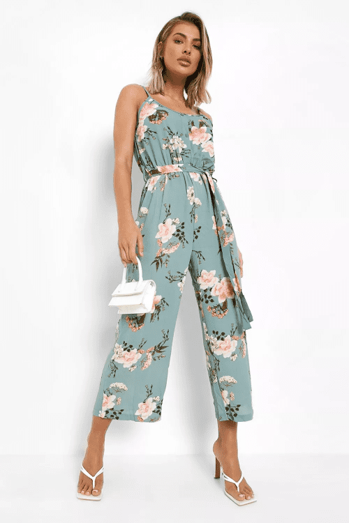 19. FLORAL PRINT STRAPPY CULOTTE JUMPSUIT