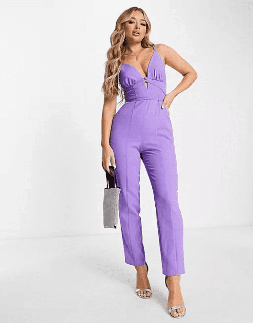 2. tailored purple jumpsuit