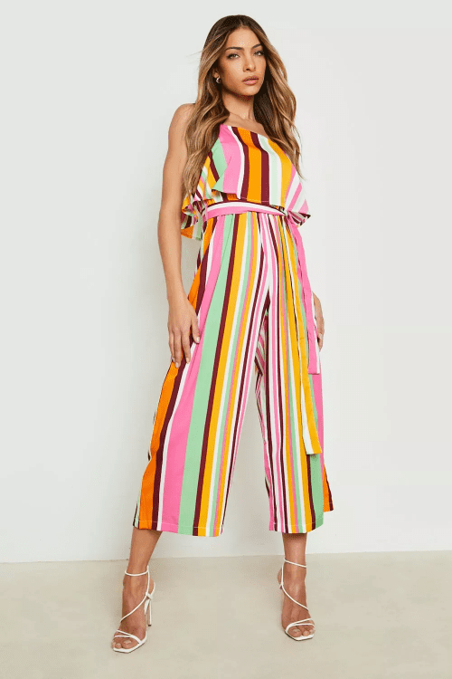 20. STRIPED DOUBLE LAYER CULOTTE JUMPSUIT