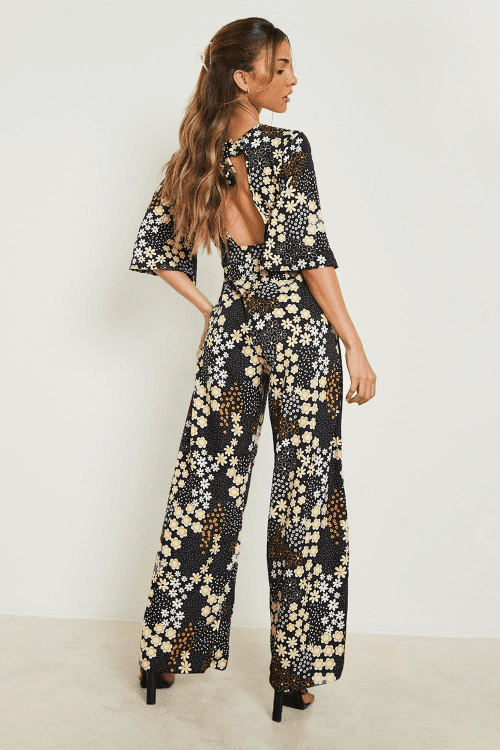 29. FLORAL CUT OUT JUMPSUIT