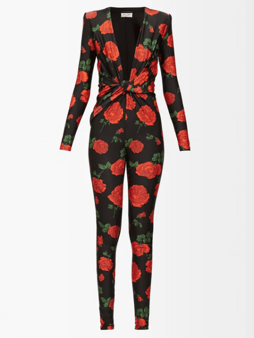 5. saint laurent plunge jumpsuit
