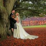 October wedding in the gardens of Marden Park mansion, Surrey