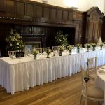 Wedding top table at Marden Park mansion, Surrey wedding venue