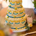 yellow wedding cake