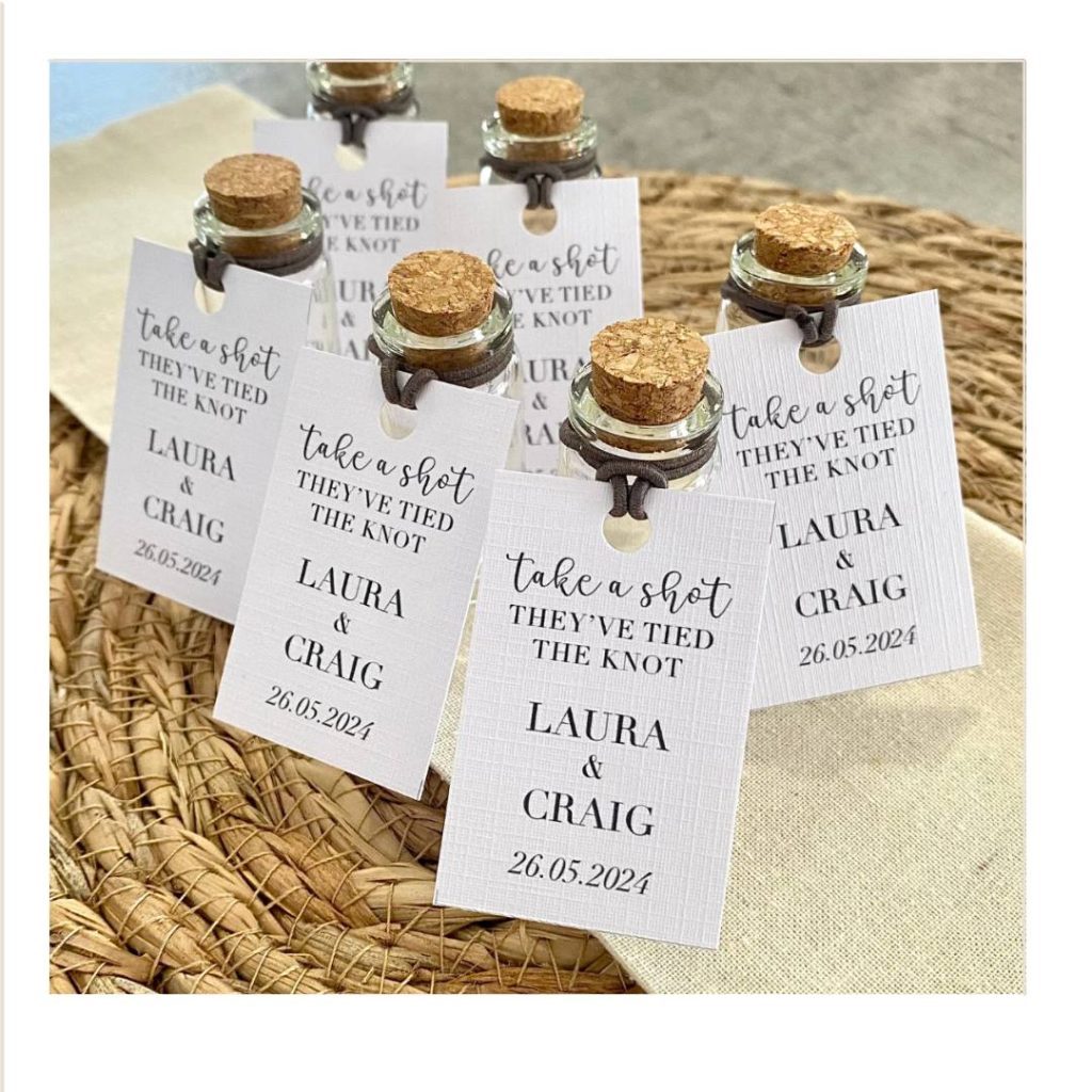 shot wedding favour