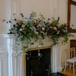 Stephens Room wedding reception flowers at Marden Park mansion, Surrey - Elizabeth Ruby