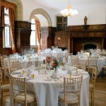 Wedding breakfast in Wilson Room, Marden Park mansion - Elizabeth Ruby